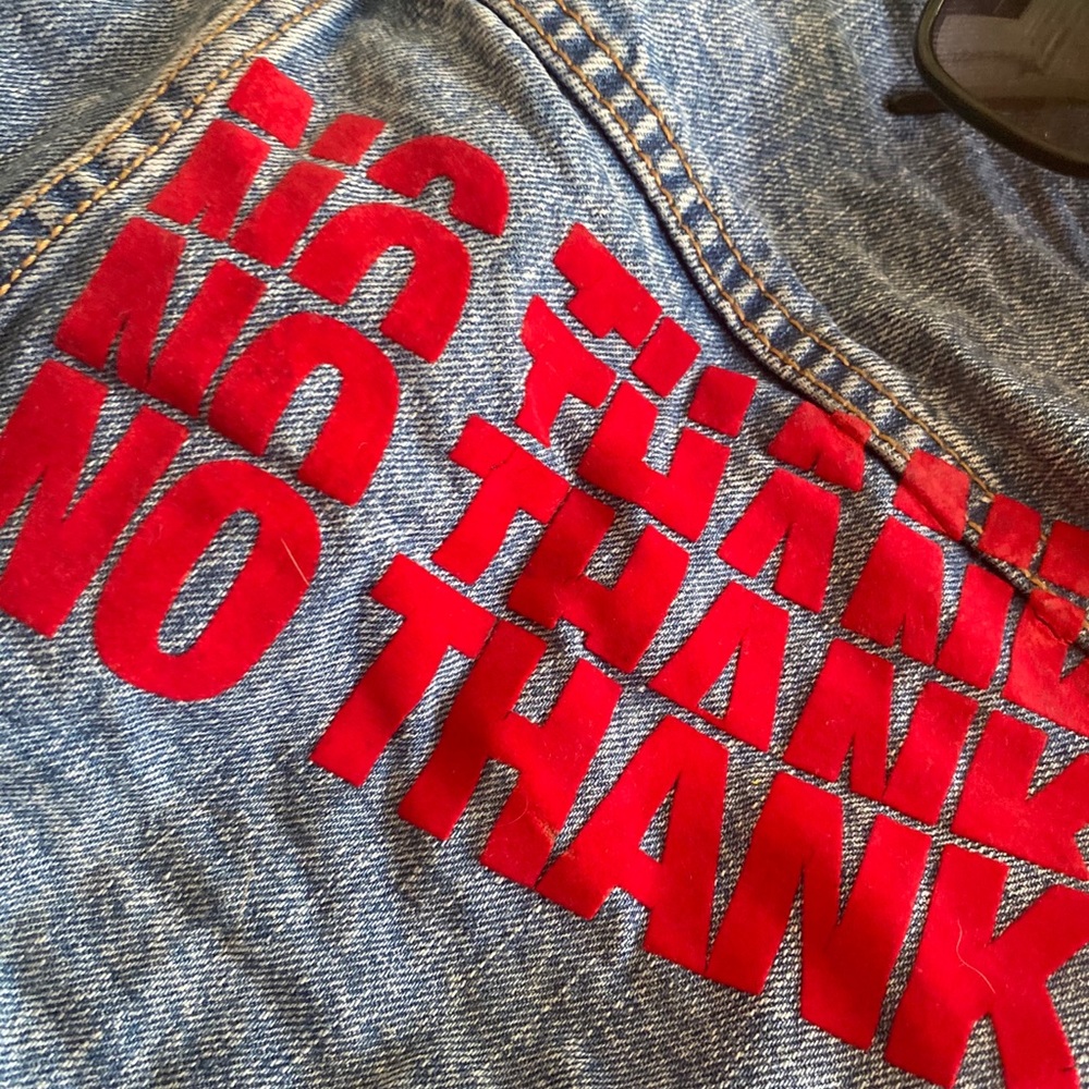 Crop top graphic Denim jacket 90s style